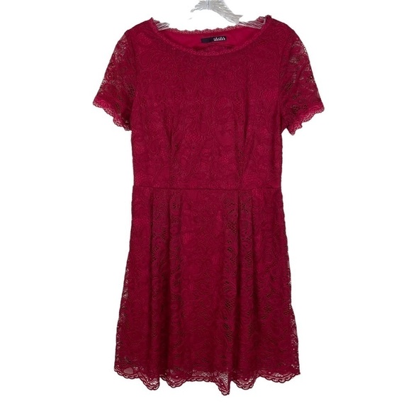 Lulus Red Lace Dress - Picture 5 of 12